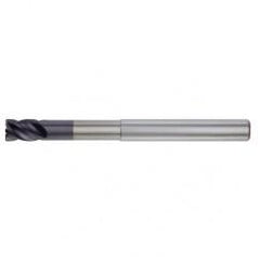 3/8x3/8x1/2x1-7/8x4 .030R 4FL Carbide End Mill-Round Shank-TiAlN - Industrial Tool & Supply