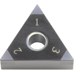 TNGA 332 MET KBN05M, 1/32″ Corner Radius, 3/16″ Thick, 3/8″ Inscribed Circle, MEGACOAT, Triangle, Turning Indexable Insert