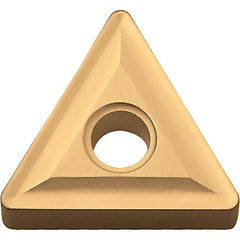 TNMG 332 CCX, 1/32″ Corner Radius, 3/16″ Thick, 3/8″ Inscribed Circle,  TiCl2O3/Tin, 60 Degree Triangle, Turning Indexable Insert