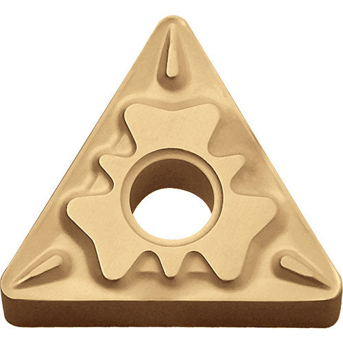 TNMG 331 HQ CCX, 1/64″ Corner Radius, 3/16″ Thick, 3/8″ Inscribed Circle,  TiCl2O3/Tin, 60 Degree Triangle, Turning Indexable Insert
