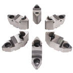 Hard Top Jaws for Scroll Chuck 10" 6-Jaw 6 Pc Set - Industrial Tool & Supply