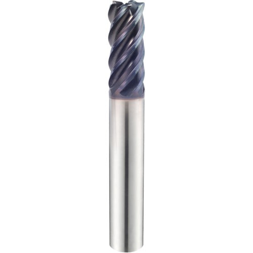 5/16″ × 5/16″ × 1″ × 3″ 5 Flute 0.0300″ C/R Carbide End Mill-Plain Shank - Y-Coating