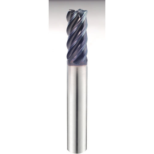 1 1/4″ × 1 1/4″ × 3 1/4″ × 6″ 5 Flute 0.1250″ C/R Carbide End Mill-Plain Shank - Y-Coating - Exact Industrial Supply