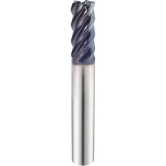 1″ × 1″ × 3 1/4″ × 6″ 5 Flute 0.0900'' C/R Carbide End Mill-Plain Shank - Y-Coating