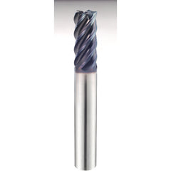 3/4″ × 3/4″ × 2 3/4″ × 5″ 5 Flute 0.1900″ C/R Carbide End Mill-Plain Shank - Y-Coating - Exact Industrial Supply
