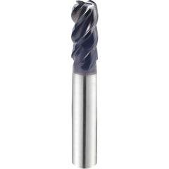 3/4″ × 3/4″ × 2 1/4″ × 5″ 4 Flute 0.1900″ C/R Carbide End Mill-Plain Shank - Y-Coating - Exact Industrial Supply