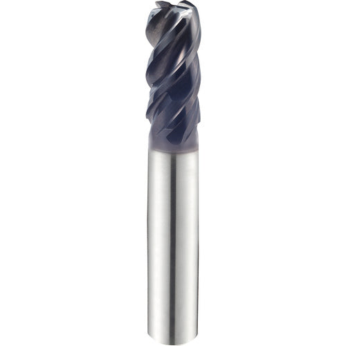 3/4″ × 3/4″ × 2 1/4″ × 5″ 4 Flute 0.2500″ C/R Carbide End Mill-Plain Shank - Y-Coating - Exact Industrial Supply