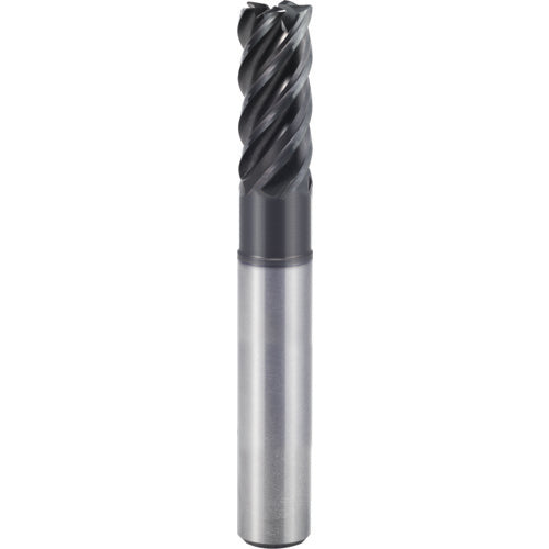 5/8″ × 5/8″ × 3/4″ × 6″ 5 Flute 0.0900'' C/R Carbide End Mill-Plain Shank - Y-Coating - Exact Industrial Supply