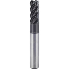 1″ × 1″ × 1 1/4″ × 7″ 5 Flute 0.0300″ C/R Carbide End Mill-Plain Shank - Y-Coating