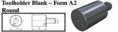 VDI Toolholder Blank - Form A2 Round - Part #: CNC86 B16.40.60 - Industrial Tool & Supply