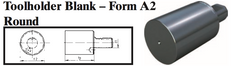 VDI Toolholder Blank - Form A2 Round - Part #: CNC86 B80.158.XXX - Industrial Tool & Supply