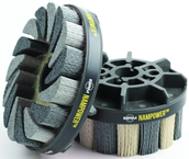 150mm x 18mm - 320 Grit - Nampower™ Nylon Abrasive Turbine Brush - Industrial Tool & Supply