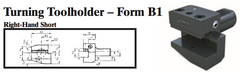 VDI Turning Toolholder - Form B1 (Right-Hand Short) - Part #: CNC86 21.1612.1 - Industrial Tool & Supply