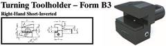 VDI Turning Toolholder - Form B3 (Right-Hand Short-Inverted) - Part #: CNC86 23.5032 - Industrial Tool & Supply