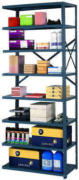 36 x 12 x 85'' (8 Shelves) - Open Style Add-On Shelving Unit - Industrial Tool & Supply