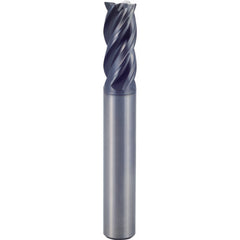3/4″ × 3/4″ × 3 1/4″ × 6″ 4 Flute Square End Carbide End Mill-Plain Shank - Y-Coating - Exact Industrial Supply
