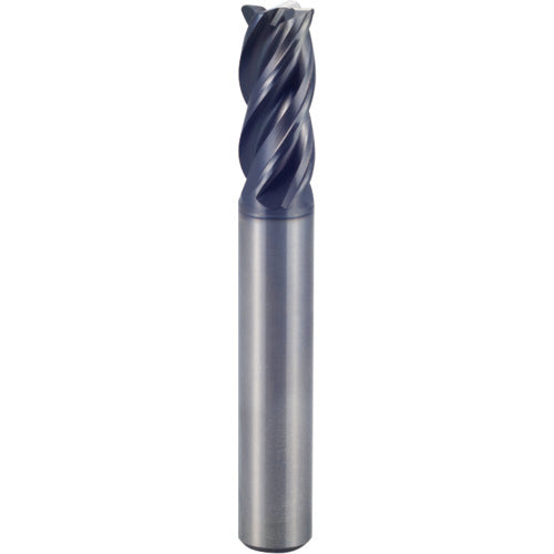 9/32″ × 5/16″ × 1″ × 3″ 4 Flute 0.0300″ C/R Carbide End Mill-Plain Shank - Y-Coating - Exact Industrial Supply