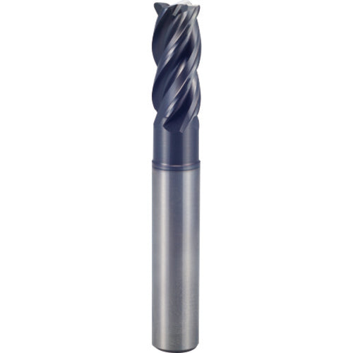 1″ × 1″ × 1 1/8″ × 6″ 4 Flute 0.0300″ C/R Carbide End Mill-Plain Shank - Y-Coating - Exact Industrial Supply