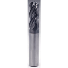 3/4″ × 3/4″ × 3 1/4″ × 6″ 4 Flute Square End Carbide End Mill-Plain Shank - Y-Coating - Exact Industrial Supply