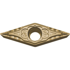 VBMT 332 VF PV90, 1/32″ Corner Radius, 3/16″ Thick, 3/8″ Inscribed Circle, TiN, 35 Degree Diamond, Turning Indexable Insert