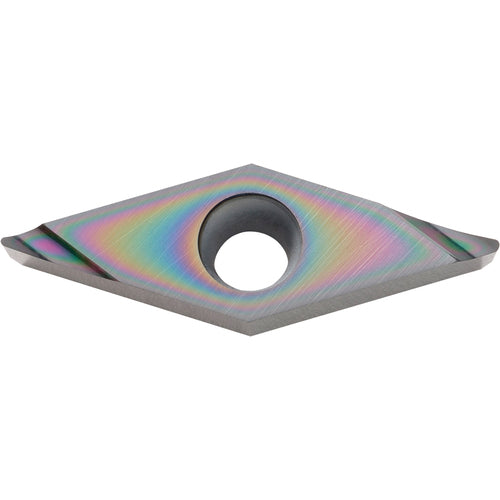 VCGT 331 A3 PDL010, 1/64″ Corner Radius, 3/16″ Thick, 3/8″ Inscribed Circle, C, 35 Degree Diamond, Turning Indexable Insert