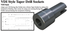 VDI Style Taper Drill Socket - (Shank Dia: 2") (Head Dia: 64mm) (Morse Taper #4) - Part #: CNC86 64.4583#4 - Industrial Tool & Supply