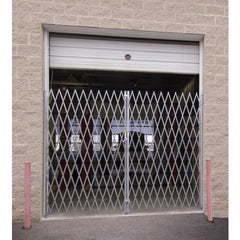Double Fold Scissor Gate Galv 120L × 78H - Exact Industrial Supply