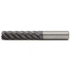 3/4x3/4x3x6 5FL Square Carbide End Mill-Round Shank-AlTiN - Industrial Tool & Supply