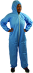 Flame Resistant Coverall w/ Zipper Front, Hood, Elastic Wrists & Ankles Large - Industrial Tool & Supply