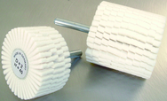 3 x 2 x 1/4" - MED - Felt Polishing Flap Wheel Brush - Industrial Tool & Supply
