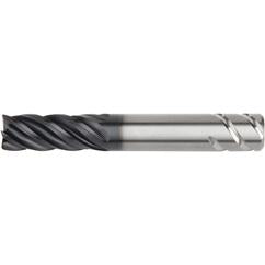 1/2x1/2x1-1/4x3 .030R 5FL Carbide End Mill-Round Shank-AlTiN - Industrial Tool & Supply