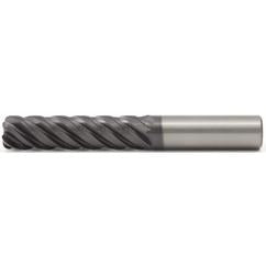 3/8x3/8x1-1/2x4 .030R 5FL Carbide End Mill-Round Shank-AlTiN - Industrial Tool & Supply