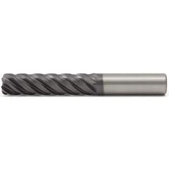3/4x3/4x3x6 .120R 5FL Carbide End Mill-Round Shank-AlTiN - Industrial Tool & Supply