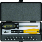 ESD TorqueVario-S Handle 15-80 in oz Micro Bit 24 Piece Set In Storage Box - Industrial Tool & Supply