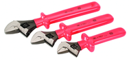 Insulated Adjustable 3 Piece Wrench Set 8"; 10" & 12" - Industrial Tool & Supply