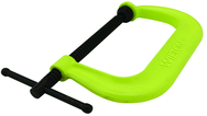 Drop Forged Hi Vis C-Clamp, 2" - 12-1/4" Jaw Opening, 6-5/16" Throat Depth - Industrial Tool & Supply