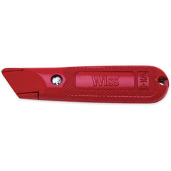 WK9V Fixed Blade Utility Knife, With 3 Blades, Carded - Industrial Tool & Supply