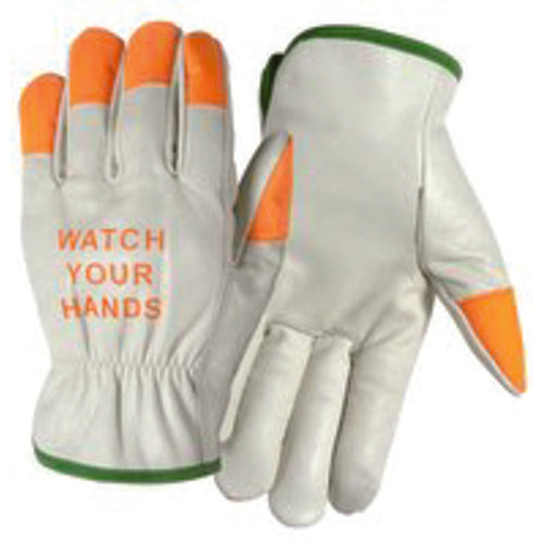Size XL Leather Driver W/Org Fingers Y0145XL - Industrial Tool & Supply
