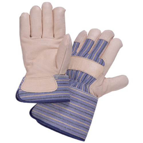 Size S Grain Leather Palm Gauntlet Cuff Glove Y2009S - Industrial Tool & Supply