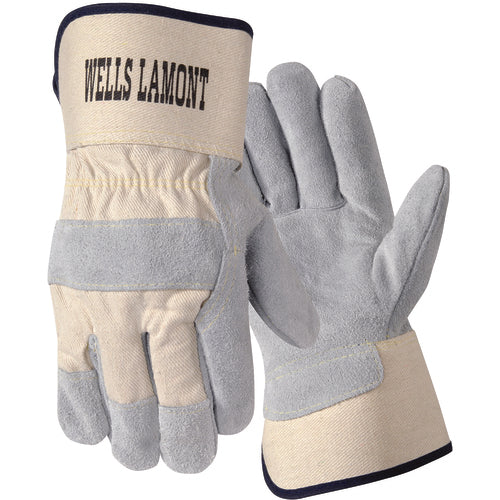 Size L Leather Palm Safety Cuff Glove Y3014L - Industrial Tool & Supply