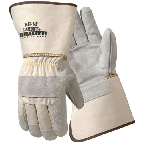 Size XL Leather Palm Gauntlet Cuff Glove Y3015XL - Industrial Tool & Supply