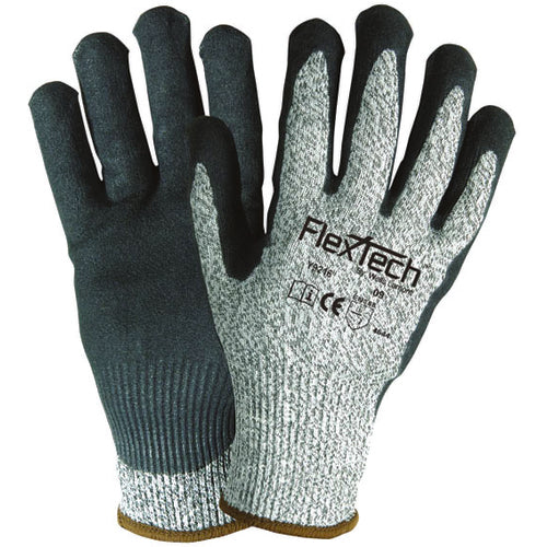 FLEXTECH Size L ANSI Cut 5 Nitrile Palm Glove Y9216L - Industrial Tool & Supply
