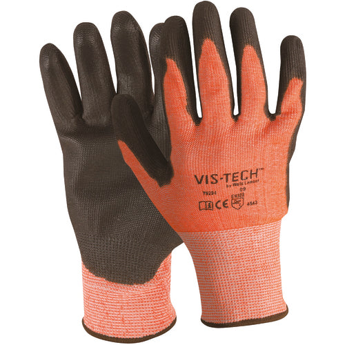 FLEXTECH Size XL Hi-Vis ANSI 4 PU Palm Glove Y9294XL - Industrial Tool & Supply