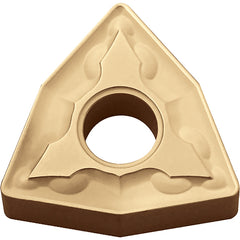 WNMG 432 GS CA025P, 1/32″ Corner Radius, 3/16″ Thick, 1/2″ Inscribed Circle, TiCl2O3/TiN, 80 Degree Trigon, Turning Indexable Insert