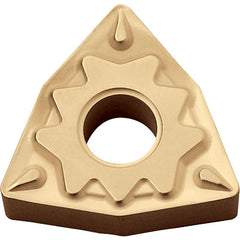 WNMG 433 HQ CCX, 3/64″ Corner Radius, 3/16″ Thick, 1/2″ Inscribed Circle,  TiCl2O3/Tin, 80 Degree Trigon, Turning Indexable Insert