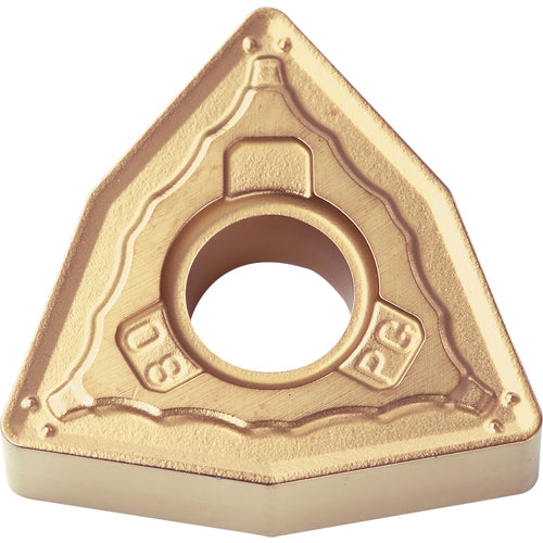 WNMG 433 PG CA025P, 3/64″ Corner Radius, 3/16″ Thick, 1/2″ Inscribed Circle, TiCl2O3/TiN, 80 Degree Trigon, Turning Indexable Insert