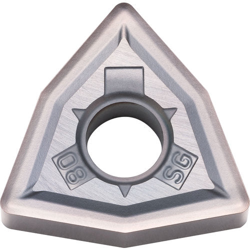 WNMG 433 SG PR015S, 3/64″ Corner Radius, 3/16″ Thick, 1/2″ Inscribed Circle, MEGACOAT HARD, 80 Degree Trigon, Turning Indexable Insert
