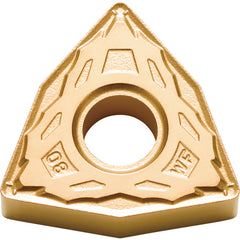 WNMG 432 WF CA510, 1/32″ Corner Radius, 3/16″ Thick, 1/2″ Inscribed Circle, TiCnulll2O3/TiN, Trigon, Turning Indexable Insert