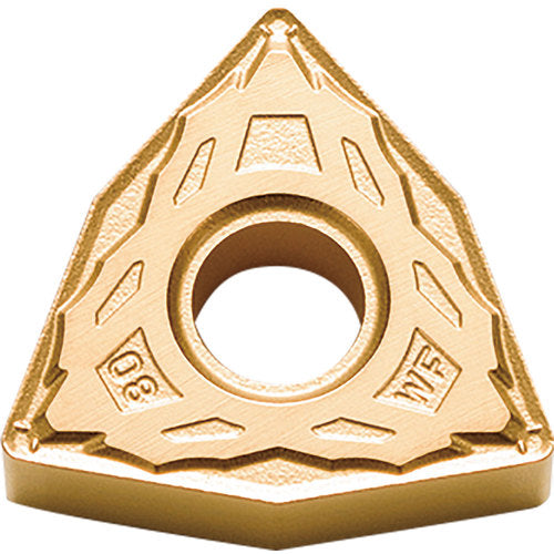 WNMG 432 WF CA025P, 1/32″ Corner Radius, 3/16″ Thick, 1/2″ Inscribed Circle, TiCl2O3/TiN, 80 Degree Trigon, Turning Indexable Insert