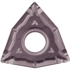 WNMG 433 WQ PV7025, 3/64″ Corner Radius, 3/16″ Thick, 1/2″ Inscribed Circle, TiCN (MEGACOAT), Trigon, Turning Indexable Insert